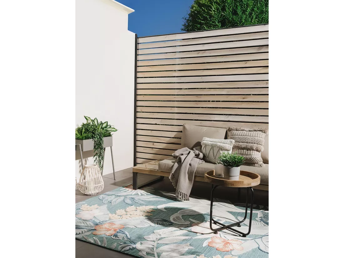 Tapis d'extérieur & intérieur Flora Multicouleur 120x170 cm