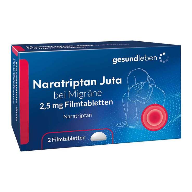 Naratriptan Juta bei Migräne 2,5 mg Filmtabletten, 2 St