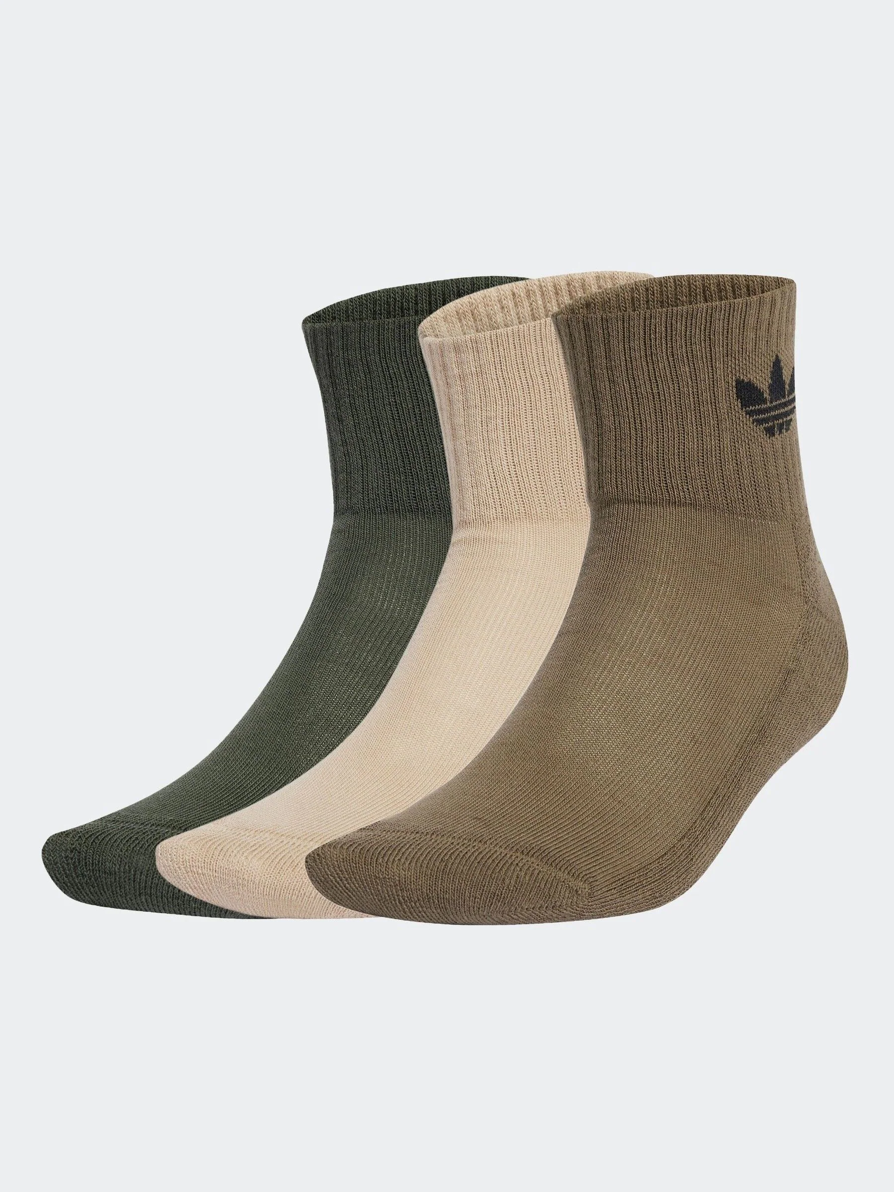 Groen - adidas Originals set van 3 halfhoge sokken