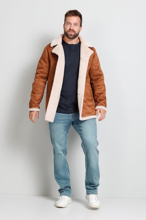 Boston Park Jacke, Lederoptik, Teddyfutter, bis 74