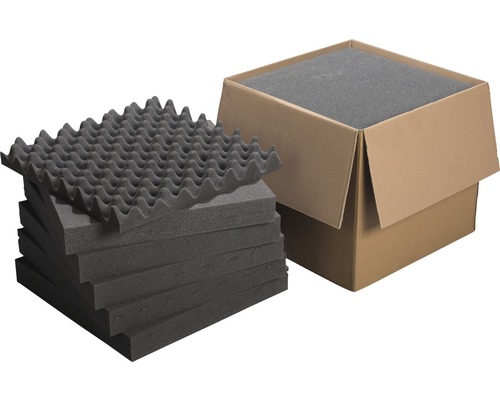 Profipack Akoestisch Schuim Akupur Noppenschuimplaat 50x50x5 cm 12 st.
