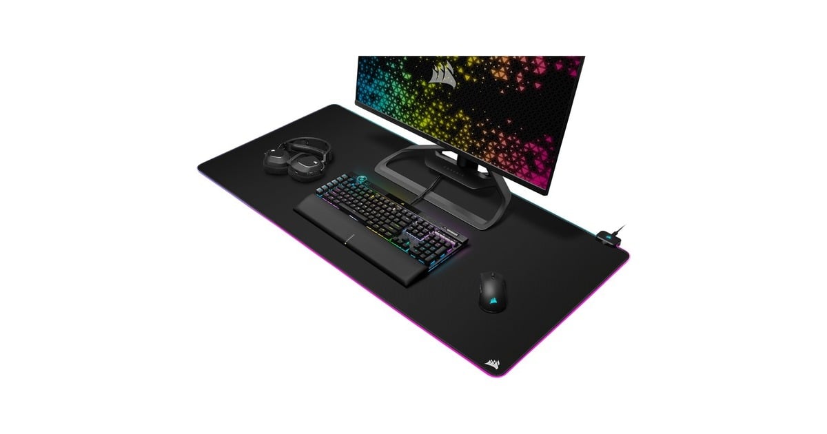 CorsairMM700 RGB Extended 3XL gaming muismat  (Zwart, RGB leds)