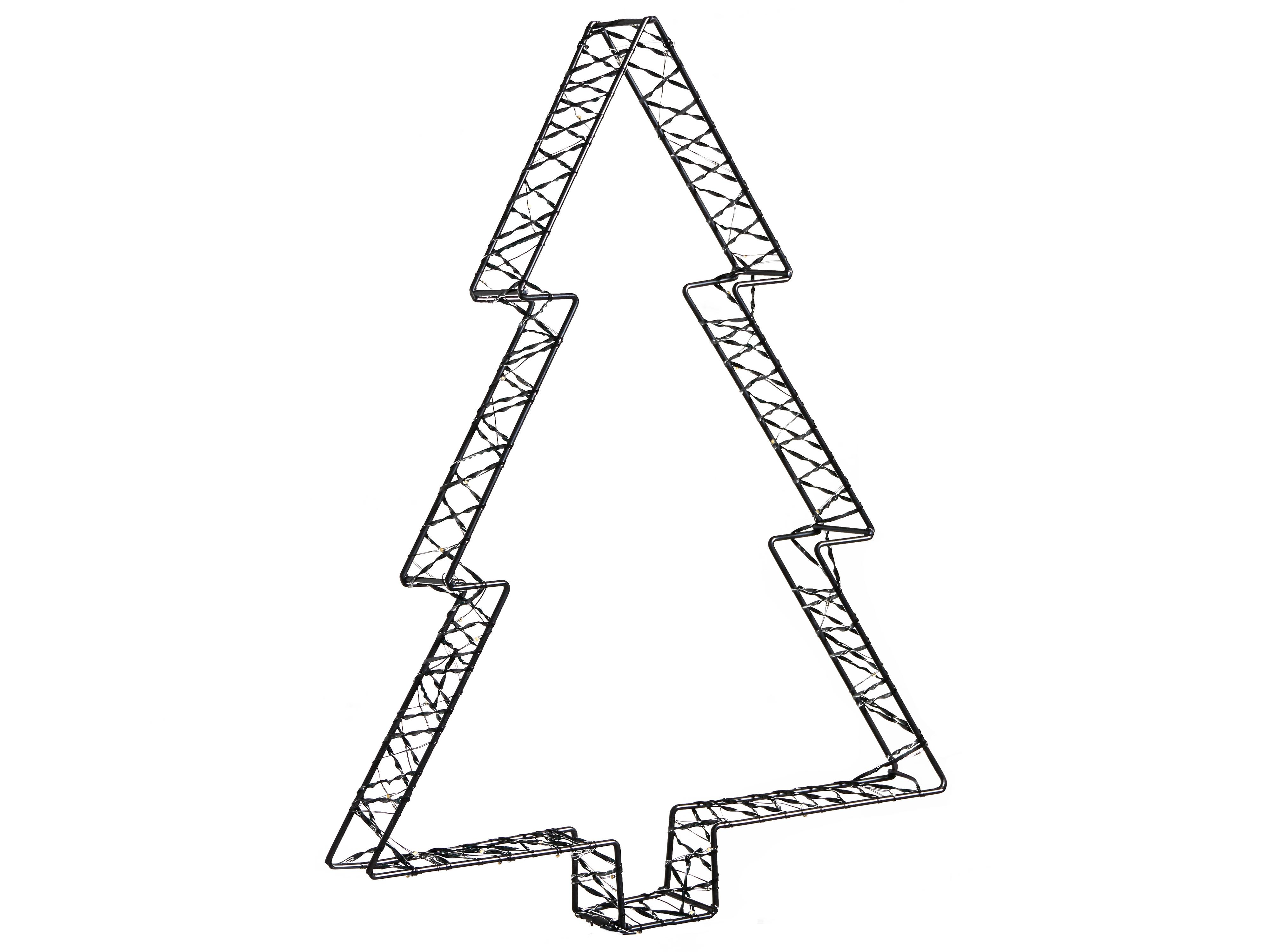 Buitendecoratie LED LOFSEN Kerstboom 45/35/25 cm Zwart