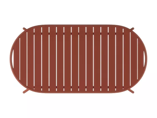 Table de jardin ovale L.180 cm en métal - Terracotta - MONTEFARO de MYLIA