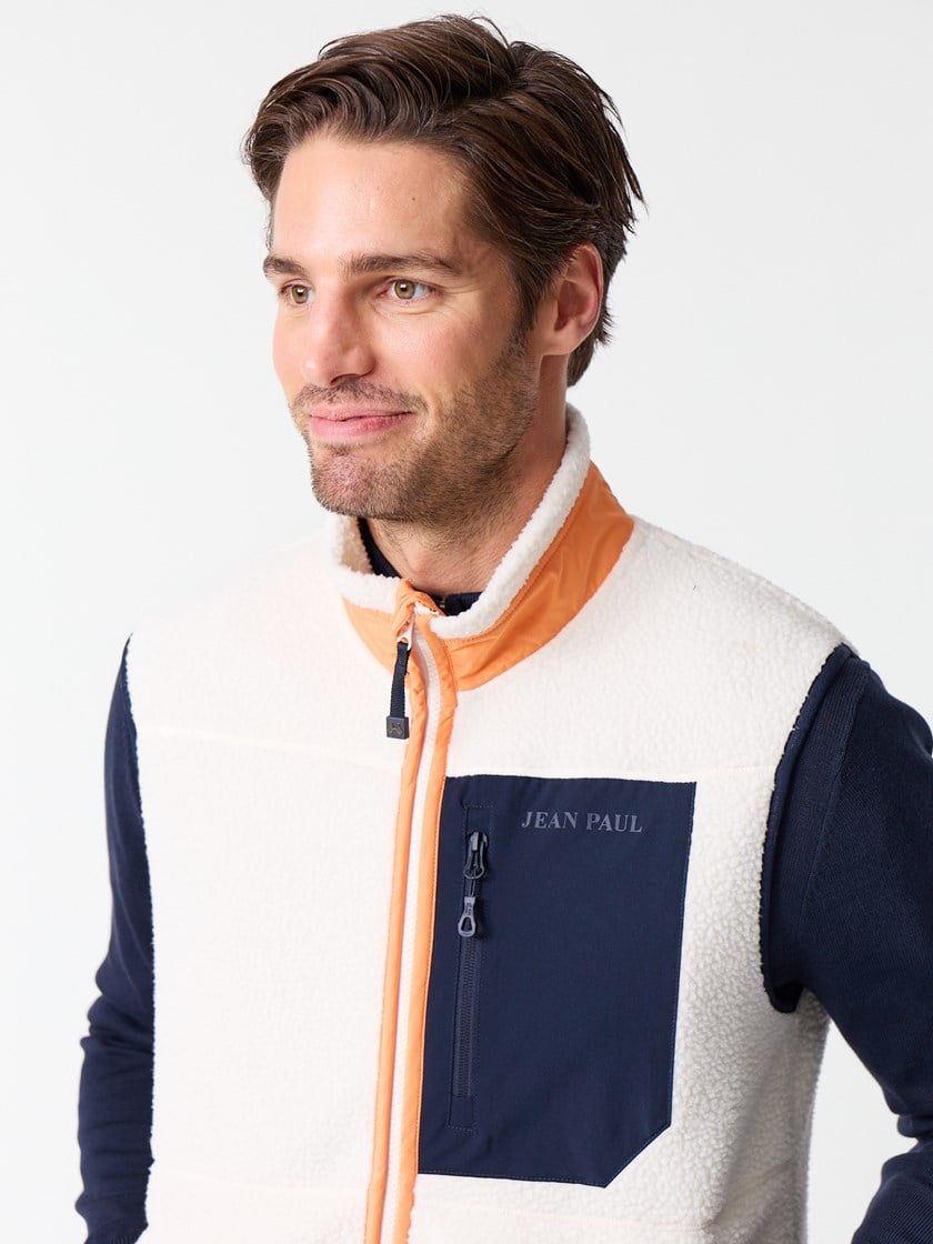 Corin fleecevest Antique White
