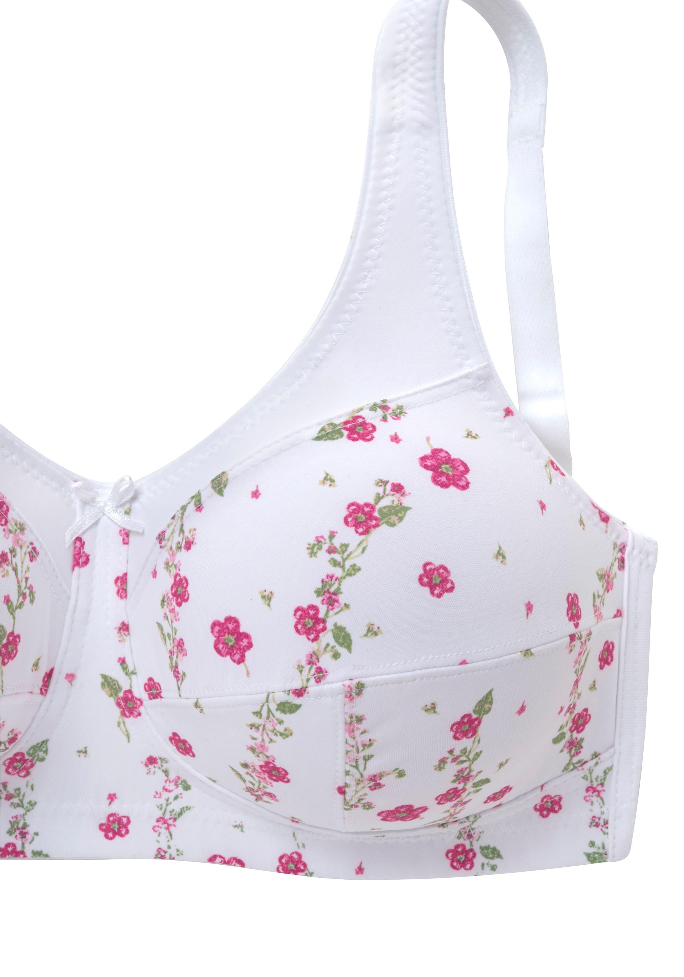 petite fleur Entlastungs-BH, 2 Stücker Packung, ohne Bügel, mit breiteren Trägern
