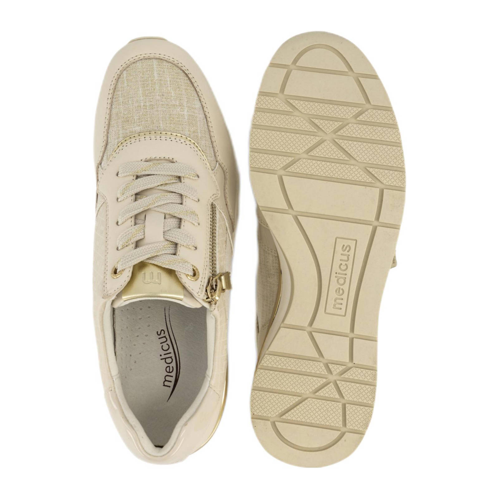 Medicus leren sneakers beige