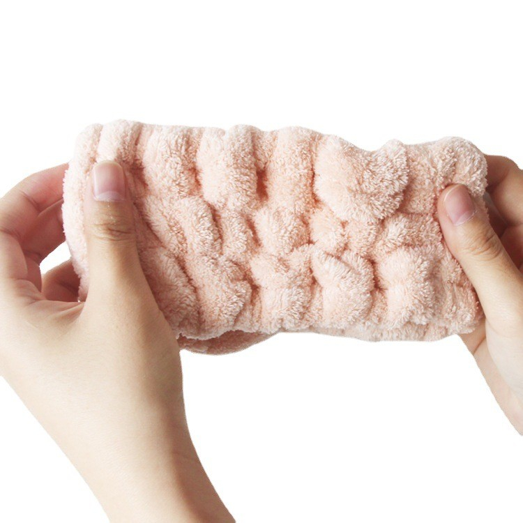 (3er Set) Elastisches Mikrofaser Haarband für Gesichts Pflege Spa Stirnband (One Size) - Weiss / Grau / Rosa