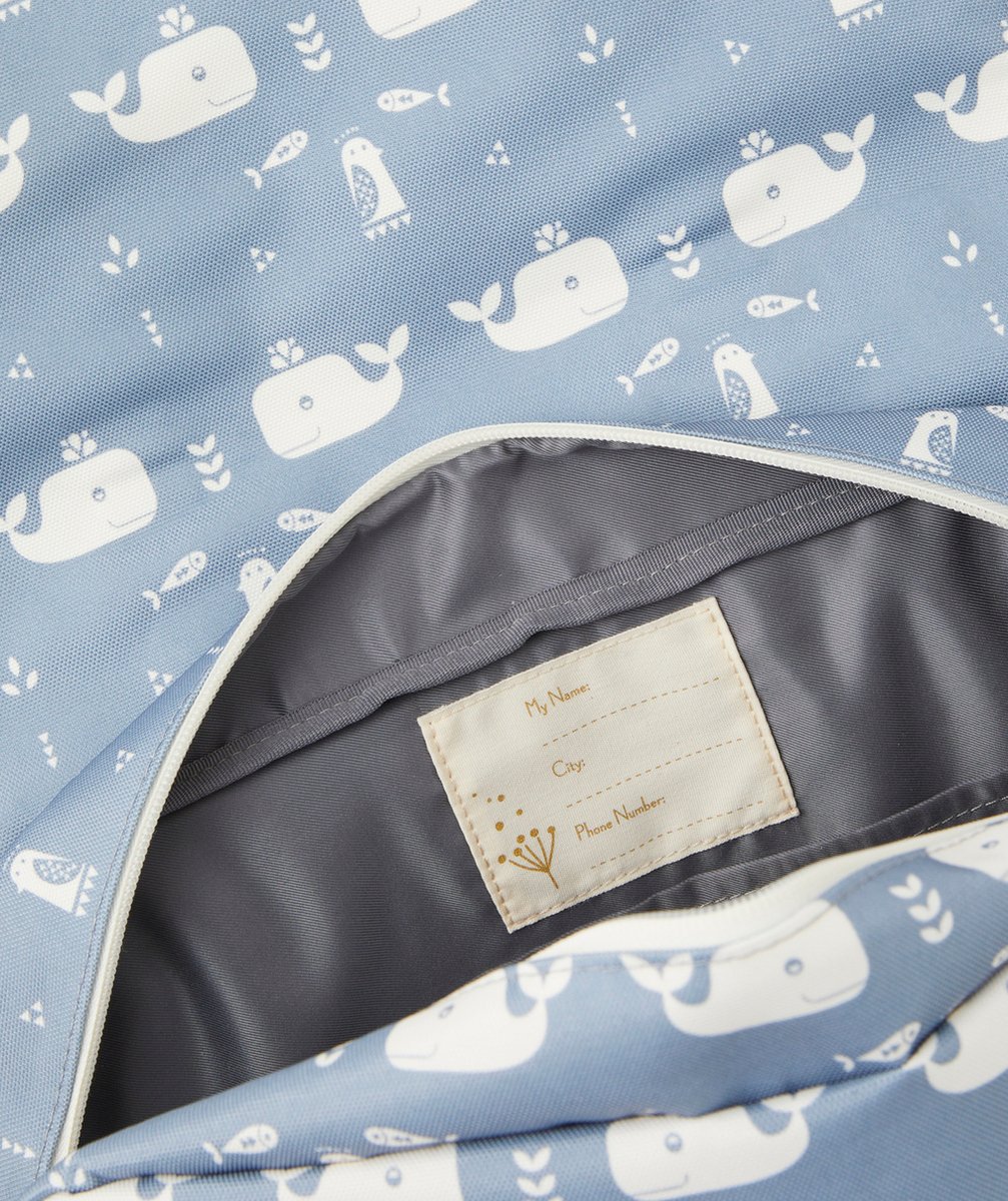 FRESKCARTABLE BLEU AVEC IMPRIMÉ OURS EN PLASTIQUE RECYCLÉ
