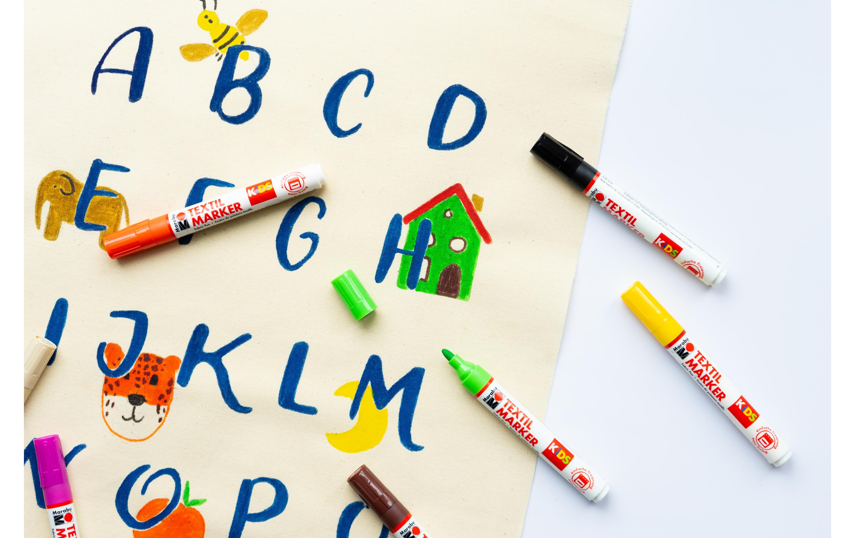 Textilmarker KiDS 3 mm, 10 FarbenMarkerset für Textilien