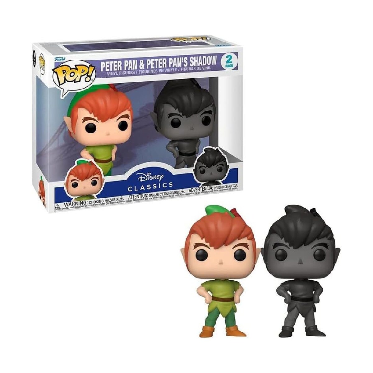 Funko Pop! - Disney Peter Pan 6er Set (Peter Pan, Wendy, Captain Hook, Mermaid, Peter Pan & sein Schatten)