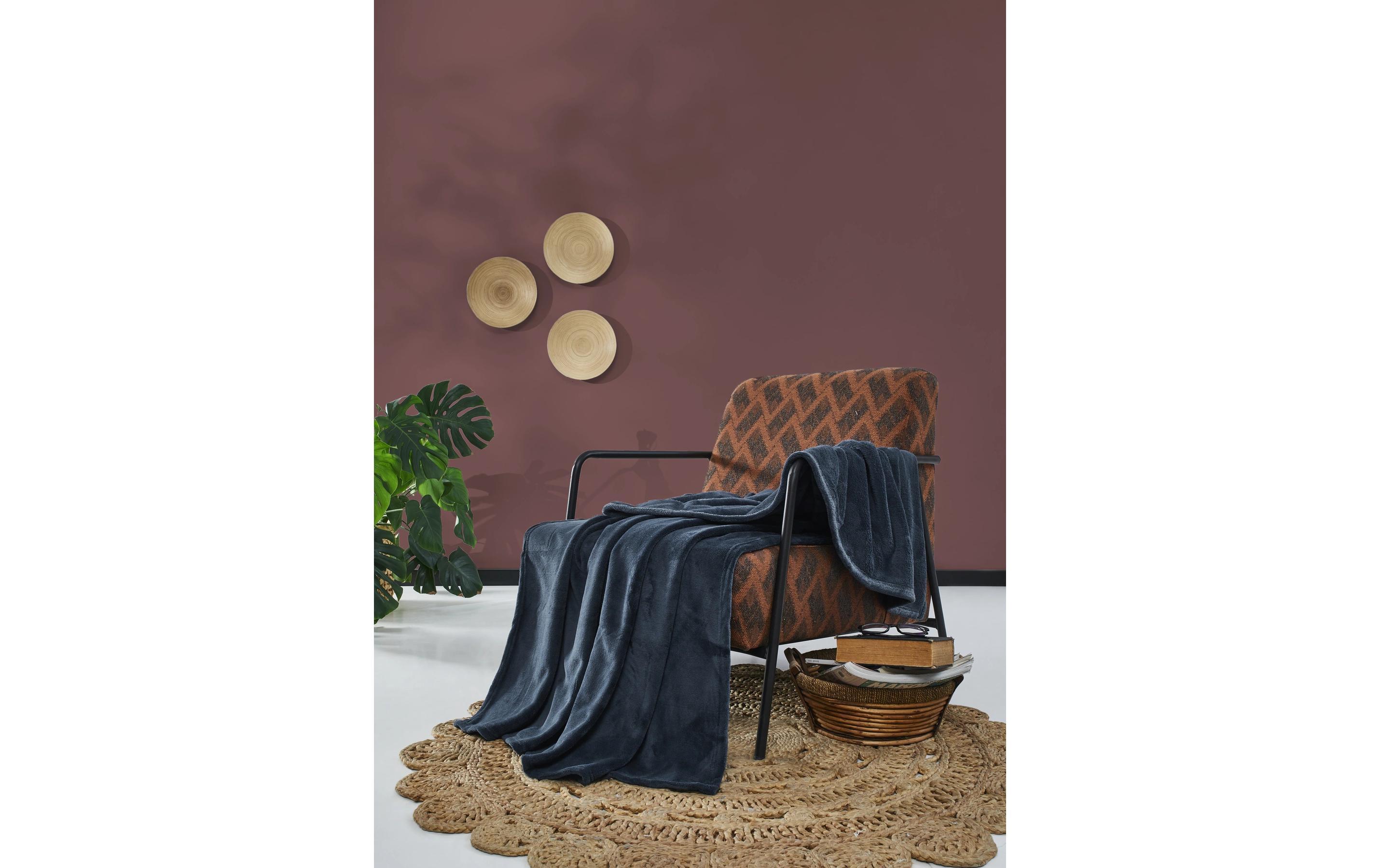 Decke Coral 200 x 240 cm, JeansFleecedecke, 100% Polyester