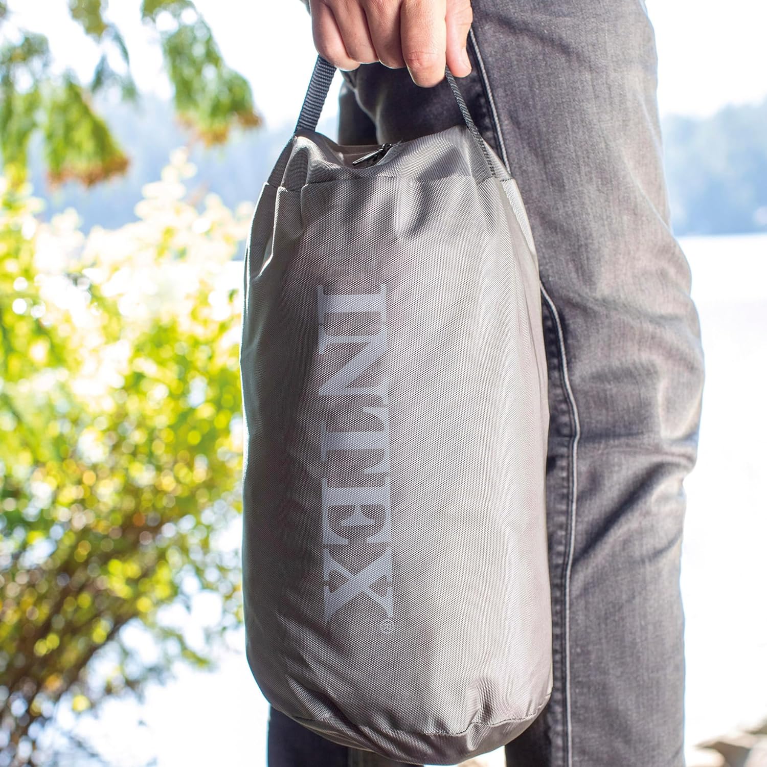 INTEX 64097NP - Luftbett - Dura-Beam Truaire inkl. USB-Luftpumpe (grün, 76x191x17cm) Luftmatratze Campingbett