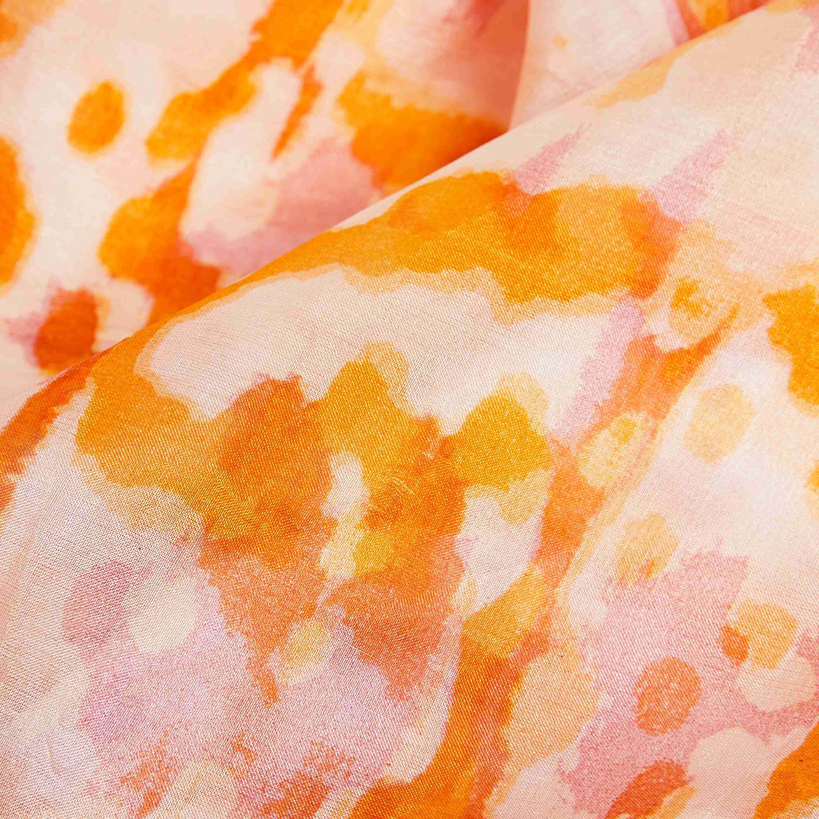 Foulard imprimé femme - ORANGE