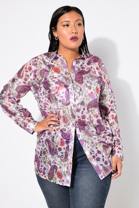 Hemdbluse, Boxy Shape, Paisleyprint