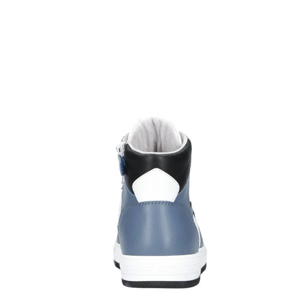 Red Code leren sneakers wit/blauw