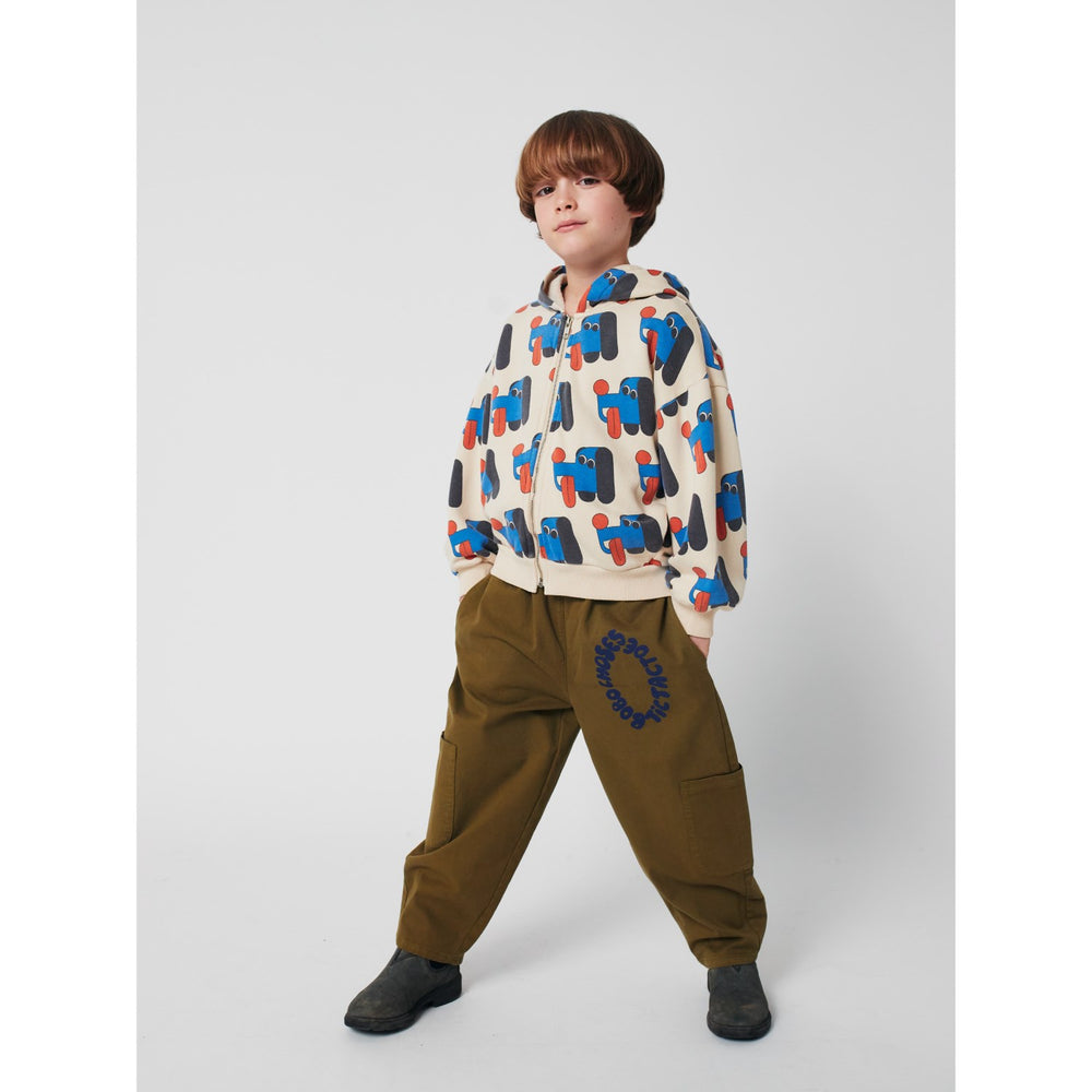 Køb Bobo Choses Offwhite Doggy Mate All Over Zipped Hættetrøje