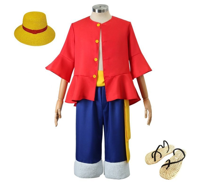 Feravin - One Piece Monkey D. Luffy Straw Hat / Cosplay Kostuumset