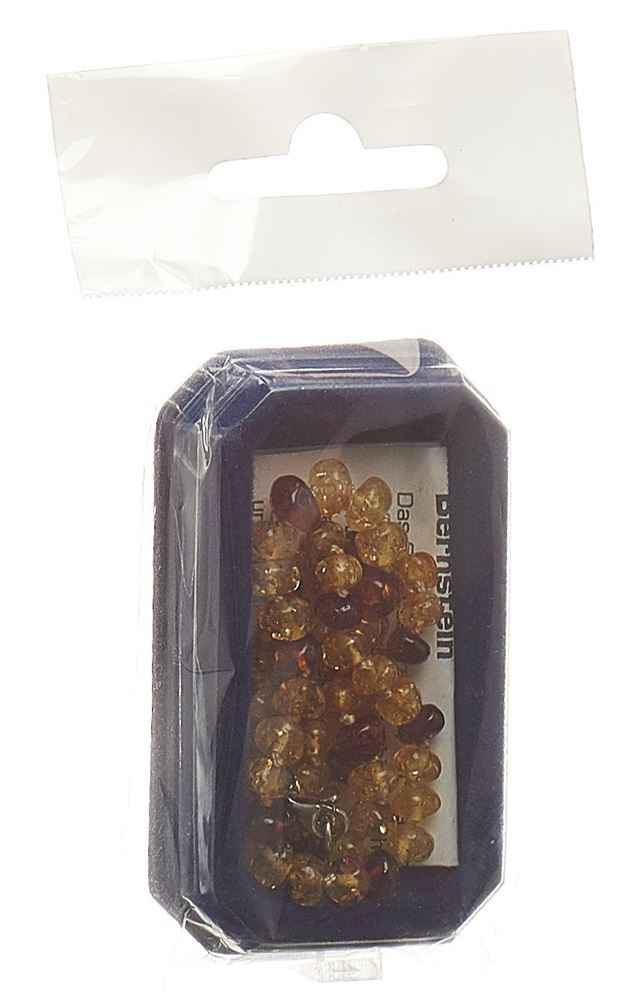 AMBERSTYLE Bernsteinkette citrin cognac<br>1 Stück, 32cm, mit Karabinerverschluss