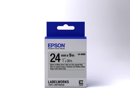 Epson LK-6SBE, Sort på sølv, Japan, LabelWorks LW-1000P LabelWorks LW-600P Lab