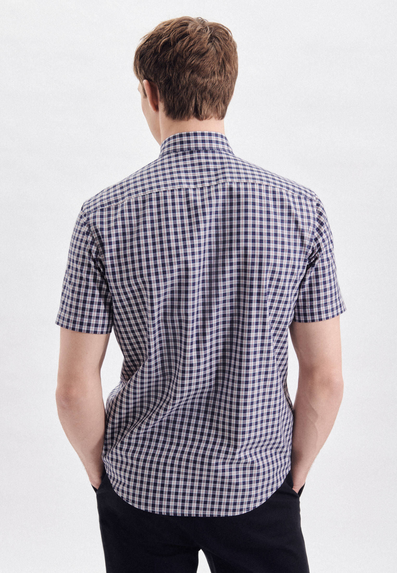 Seidensticker| Herren Casual Hemd Schwarze Rose
