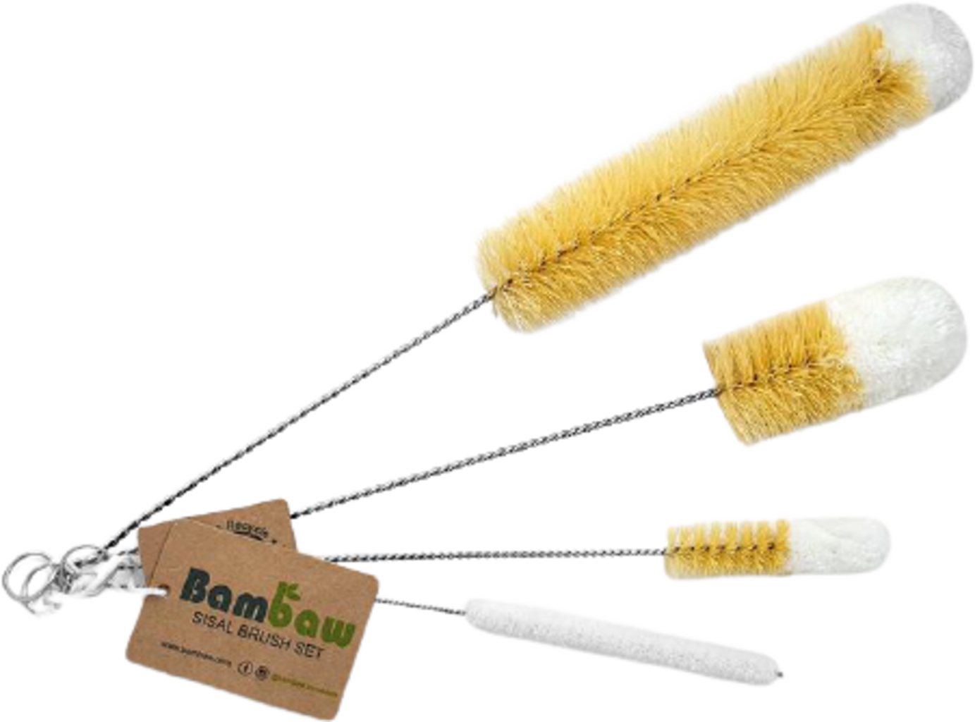 Bambaw  Set Flaschenbürsten, 4 Stk