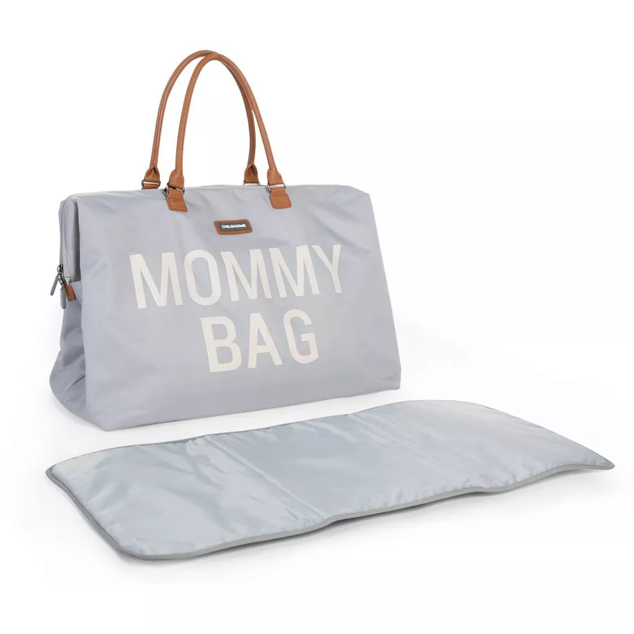 CHILDHOME Mommy Bag Groß Grey Off White