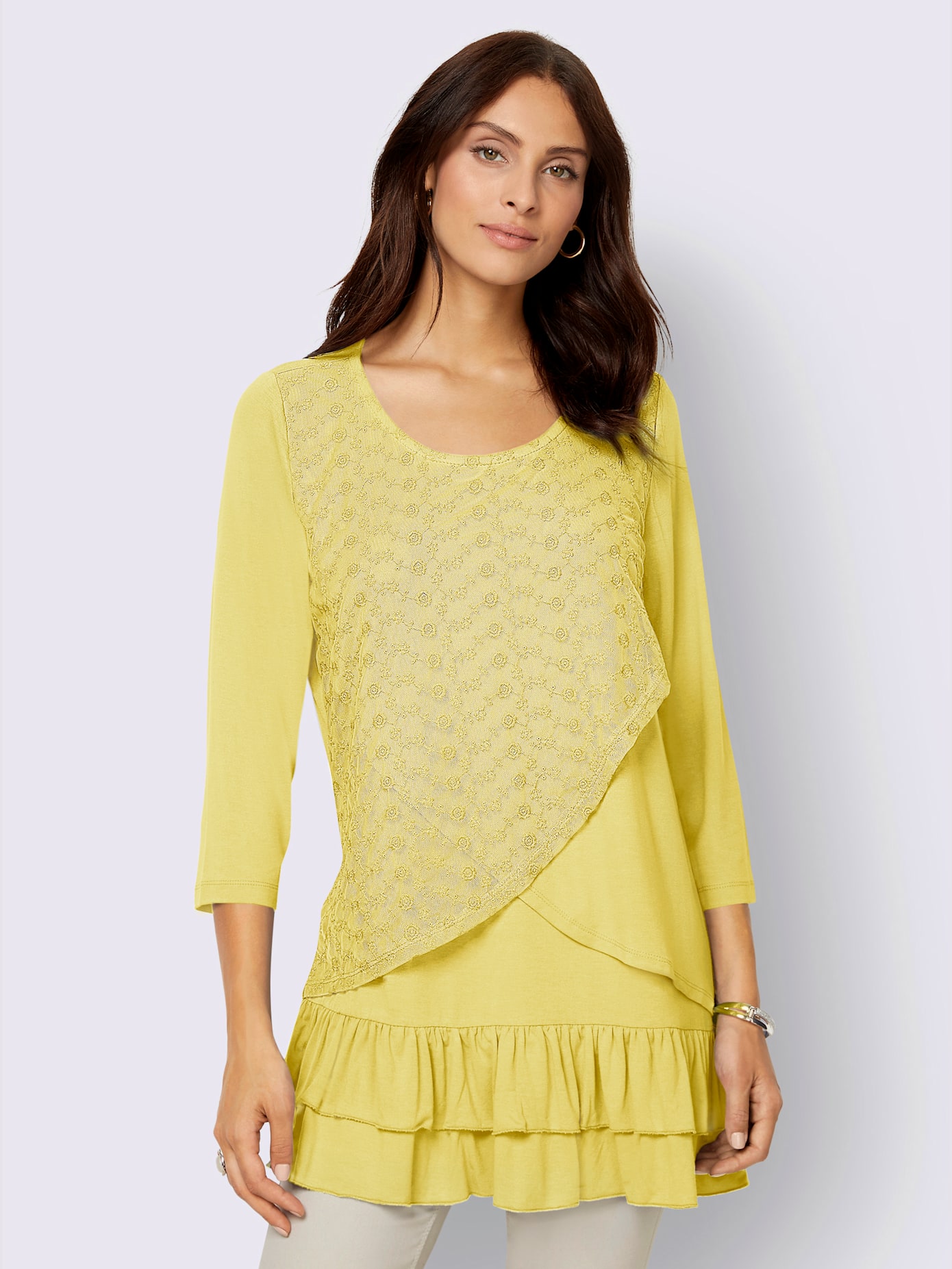 T-shirt à manches 3/4 viscose
