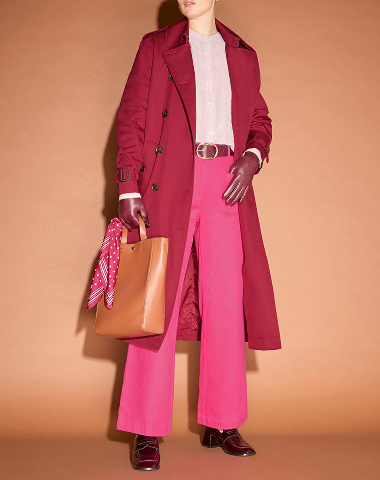 Jodhpur Imperméable trench Paxi Maxi rouge foncé