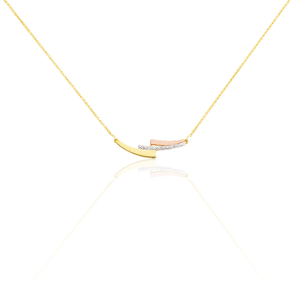 Collier Ainhoa Or Tricolore Diamant