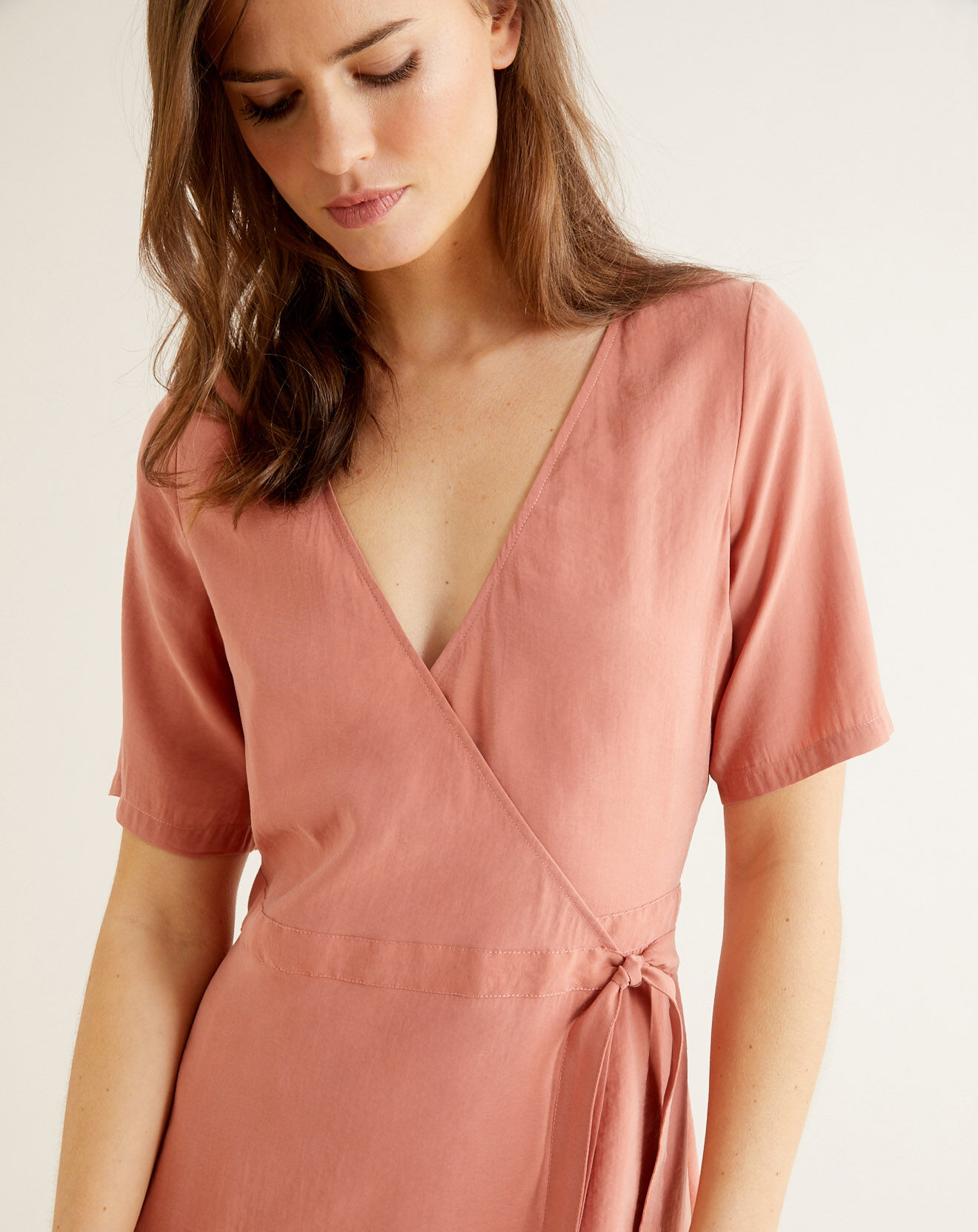 Cyrillus Robe cache-coeur rose