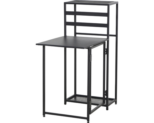 Siena Garden 2-zits balkonset bestaande uit: tafel, 2 stoelen, antraciet aluminium, opvouwbaar