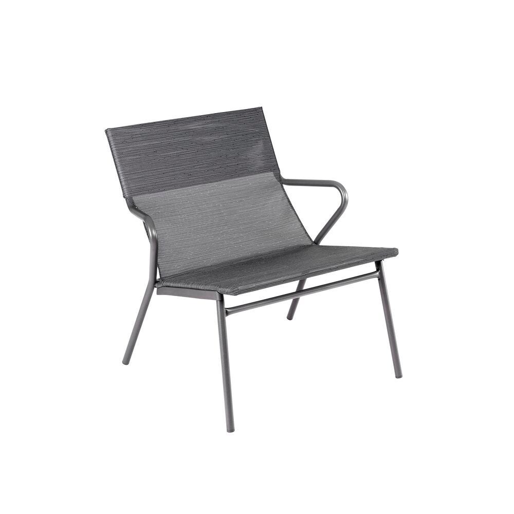 Niedriger Loungesessel mit großem Sitzkomfort Vence Batyline® Duo Grau Obsidian