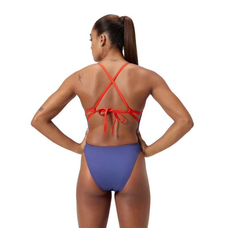 Solid Tie Back - Maillot de bain natation femme