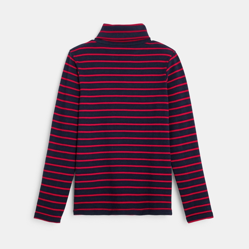 T-shirt col roulé rouge garçon