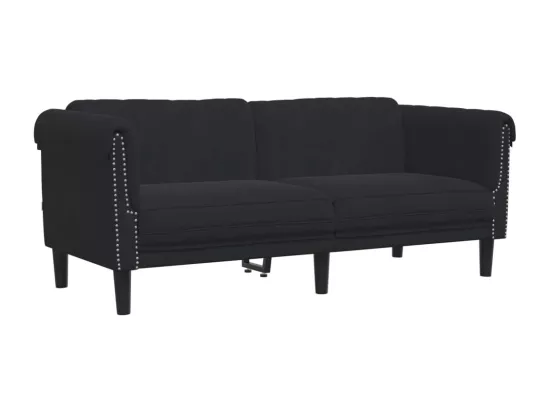 Ensemble de canapés 2 pièces noir velours