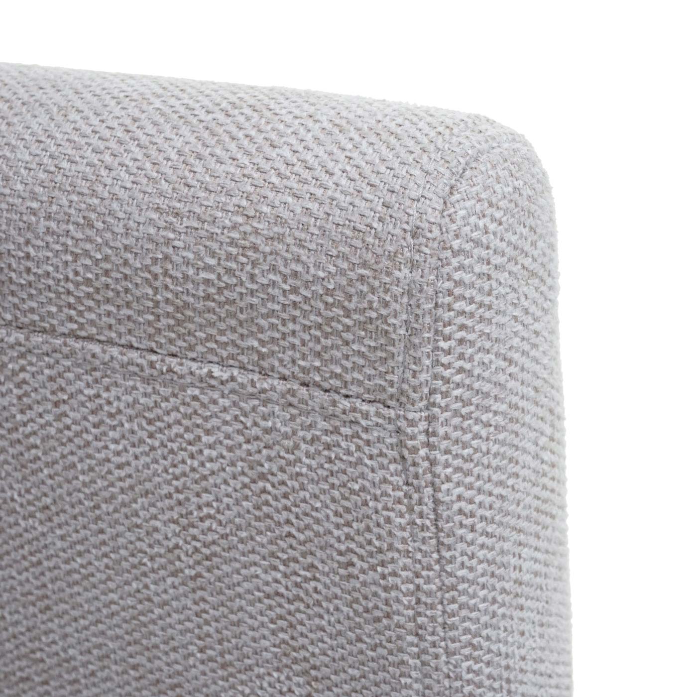 Esszimmerstuhl Littau, Küchenstuhl Stuhl, Stoff/Textil ~ creme-beige, helle Beine