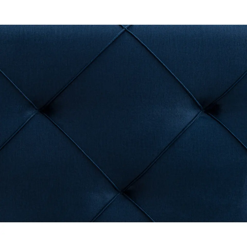 Boxspring met voetbord Liv geruit - blauw - 120x200 cm - vierkante poot