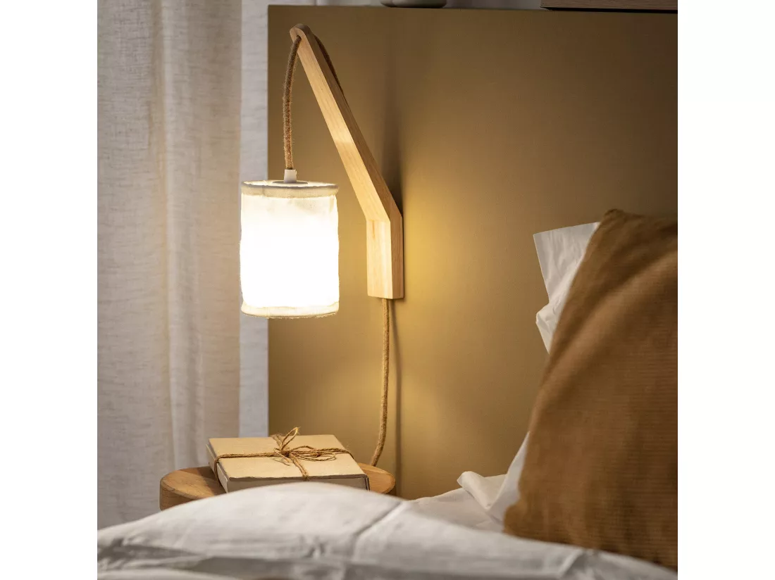 Lampe Murale Bois et Métal Kanzu Naturel