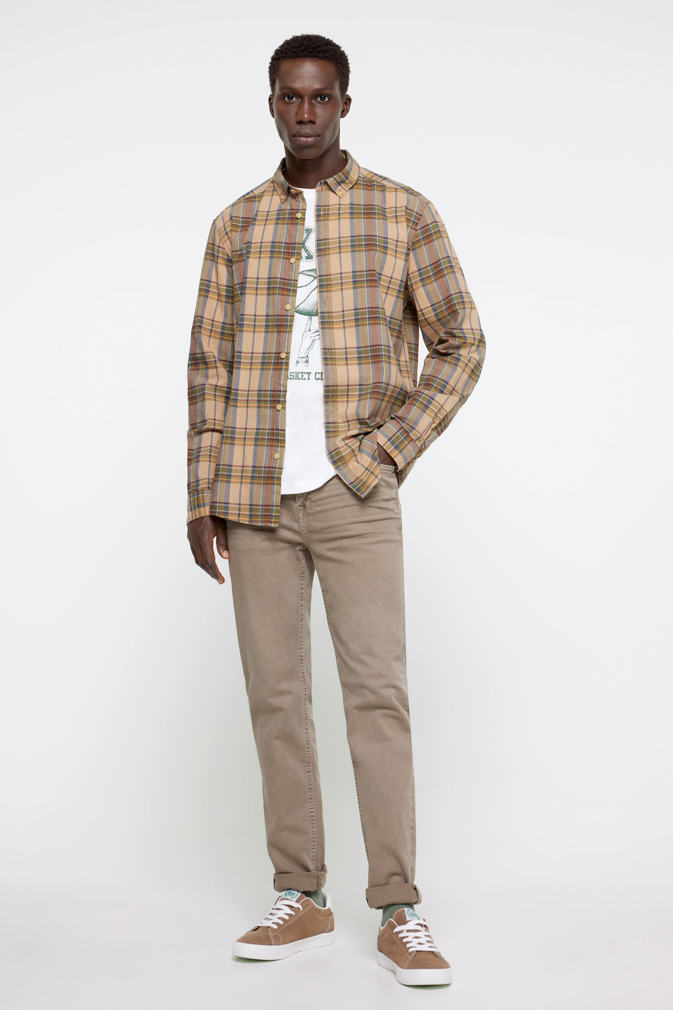 Calça skinny de cinco bolsos
