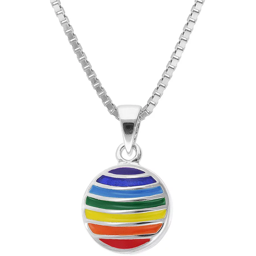 trendor Kinder-Halskette Silber 925 Collier mit rundem Anhänger silver