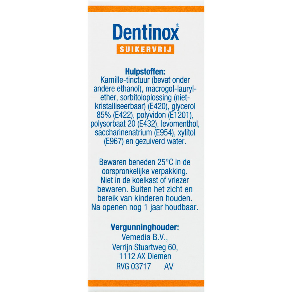Dentinox Suikervrij 9 ml
