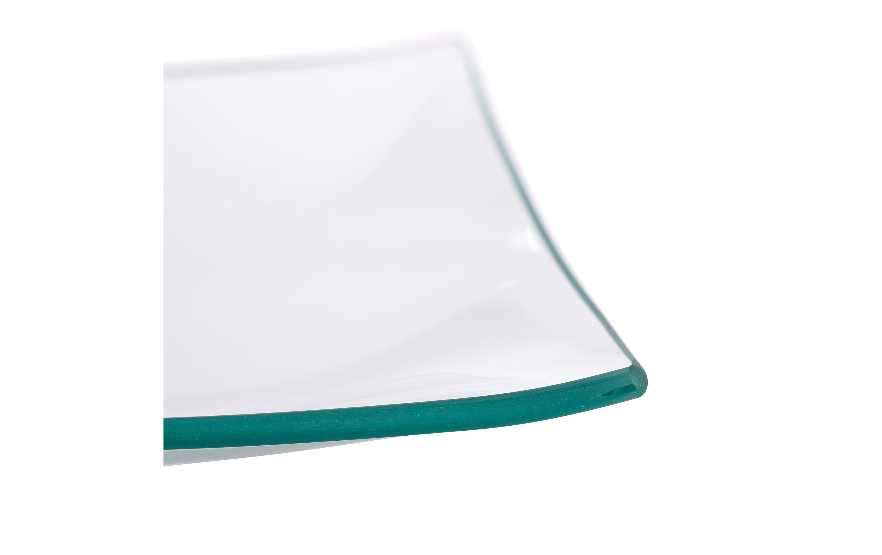 Etagere eckig, 2-stufig, Silber/TransparentMuffinständer aus Glas und Edelstahl
