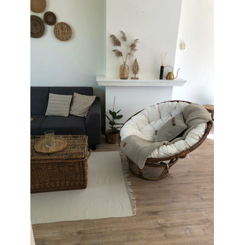 Loungestoel Papasan bruin