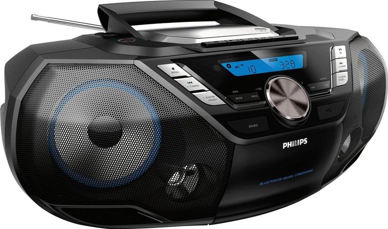 Philips - AZB798BT/12 - CD-Soundmachine - Zwart - Draadloos Streamen via Bluetooth