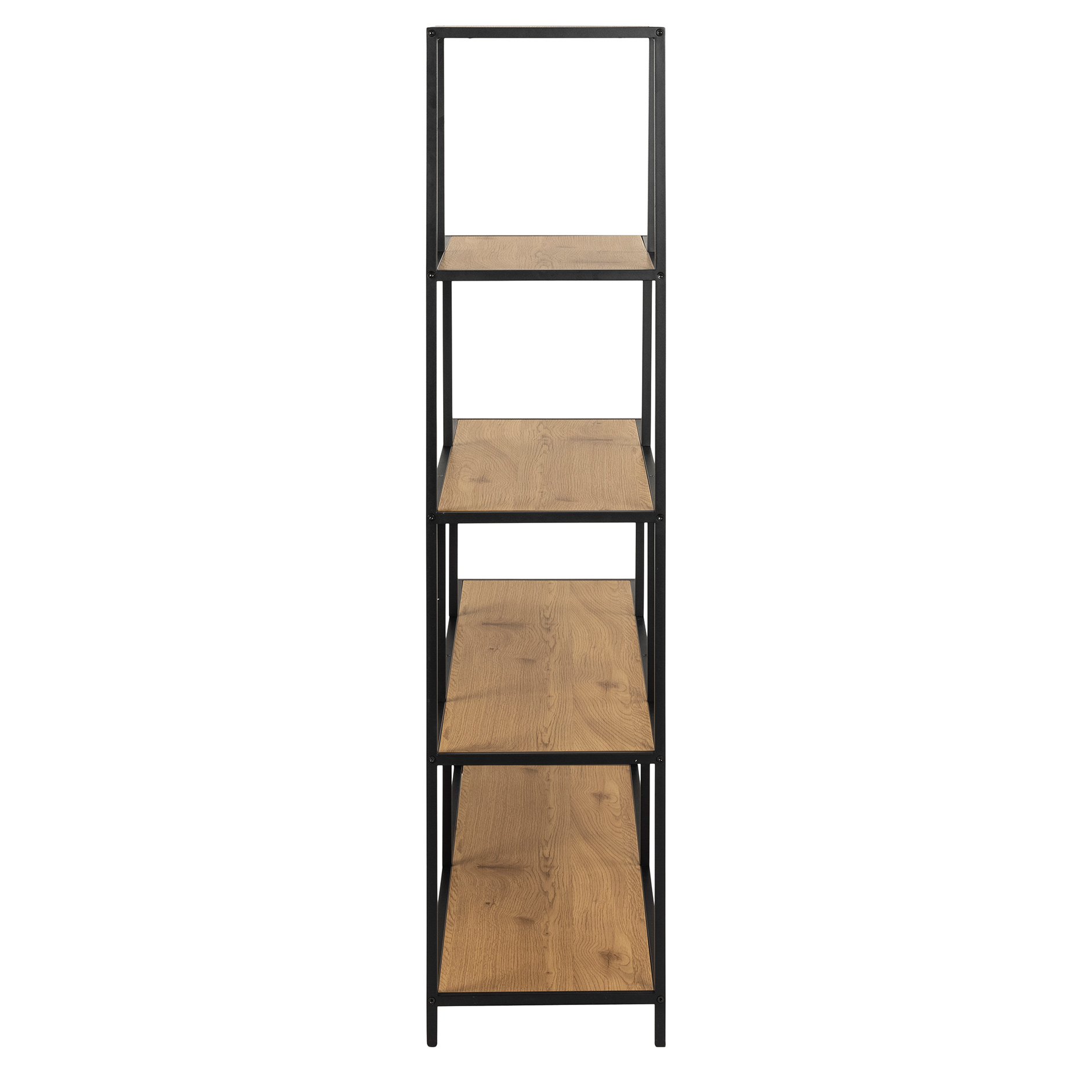 Regal SEAFORD - Wildeiche-schwarz - 4 Ablagen - 135 cm