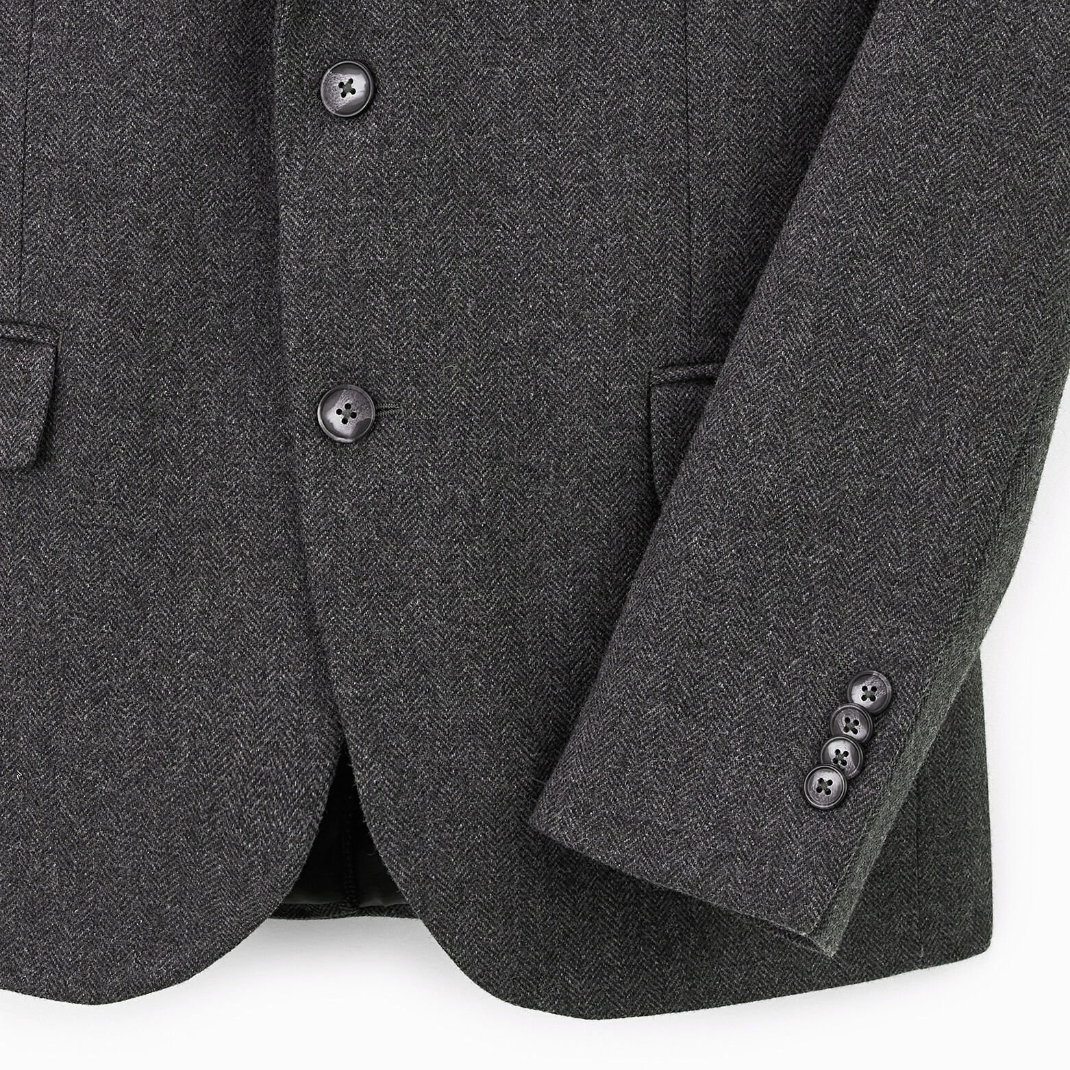 Veste slim lainage chevrons Gris moyen