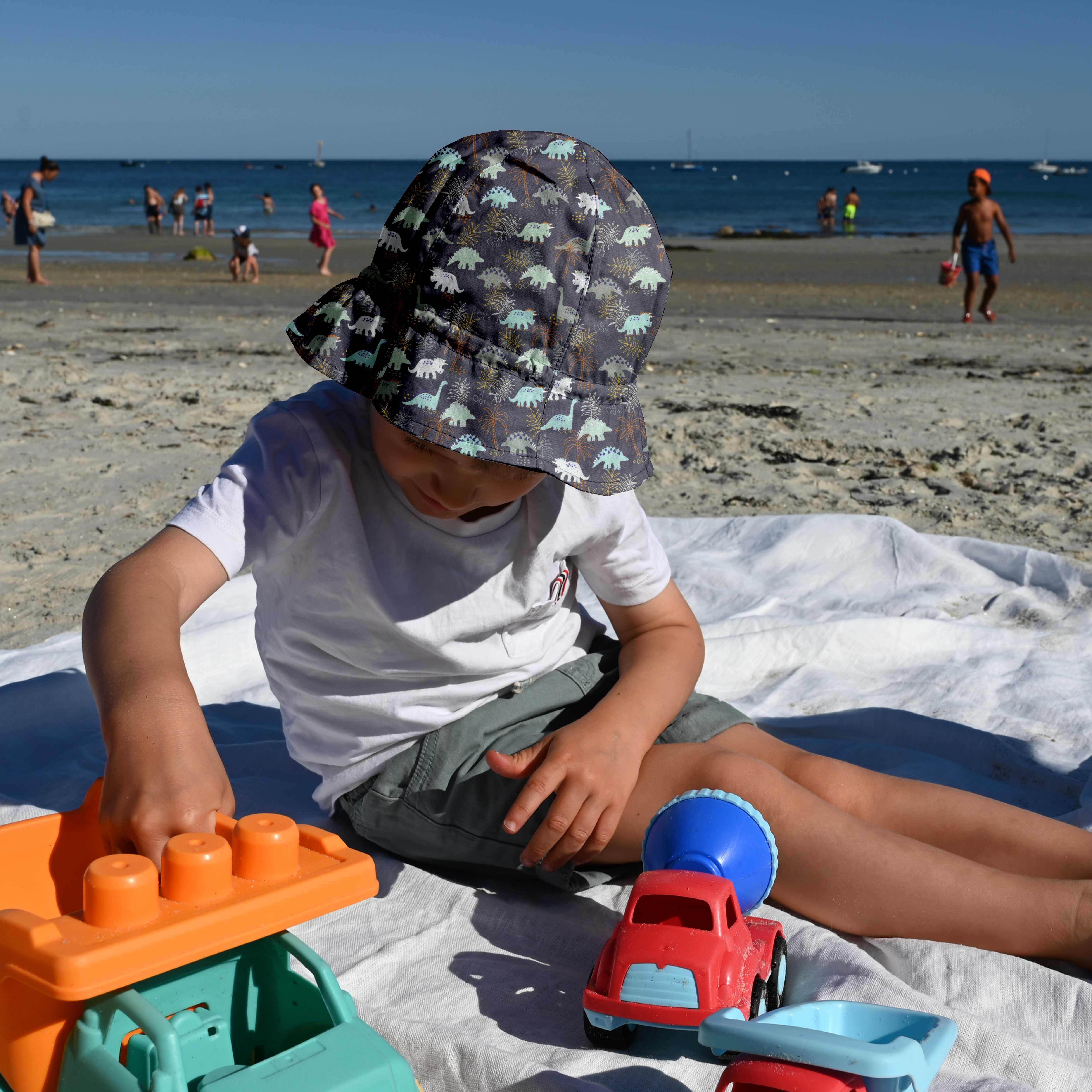 Chapeau Soleil Charlotte Jurassic Dino Marine
