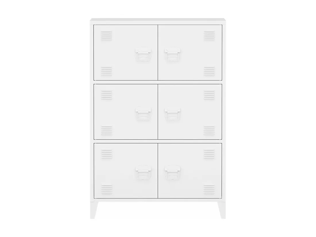 Armoire de bureau casier blanche 80 x 40 x 113 cm 03_0006324