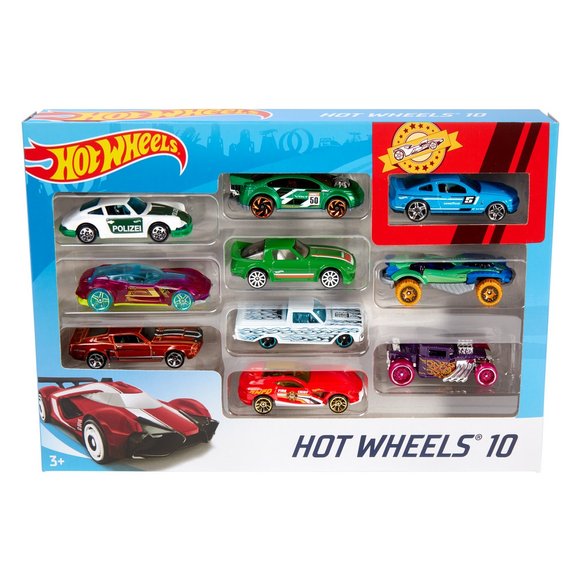 Coffret 10 petites voitures Hot Wheels
